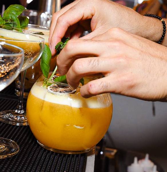 Boa Bar cocktail garnish detail