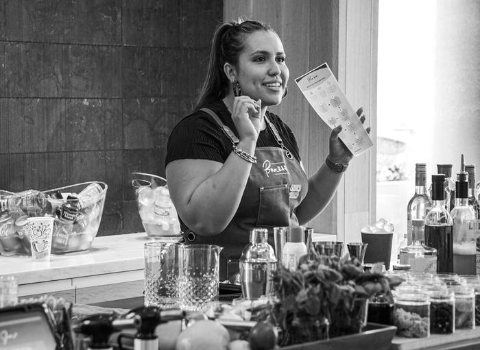 Guests enjoying an interactive cocktail making class with Boa Bar in Washington DC